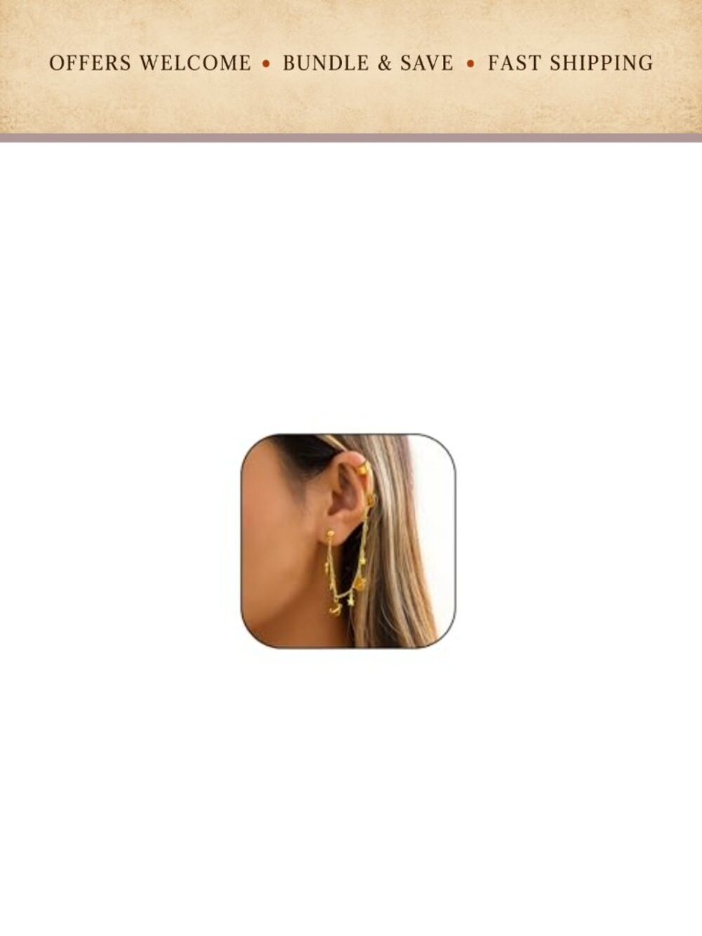 Open Drop Dangle Earrings Brushed Metal Fashion Accessory